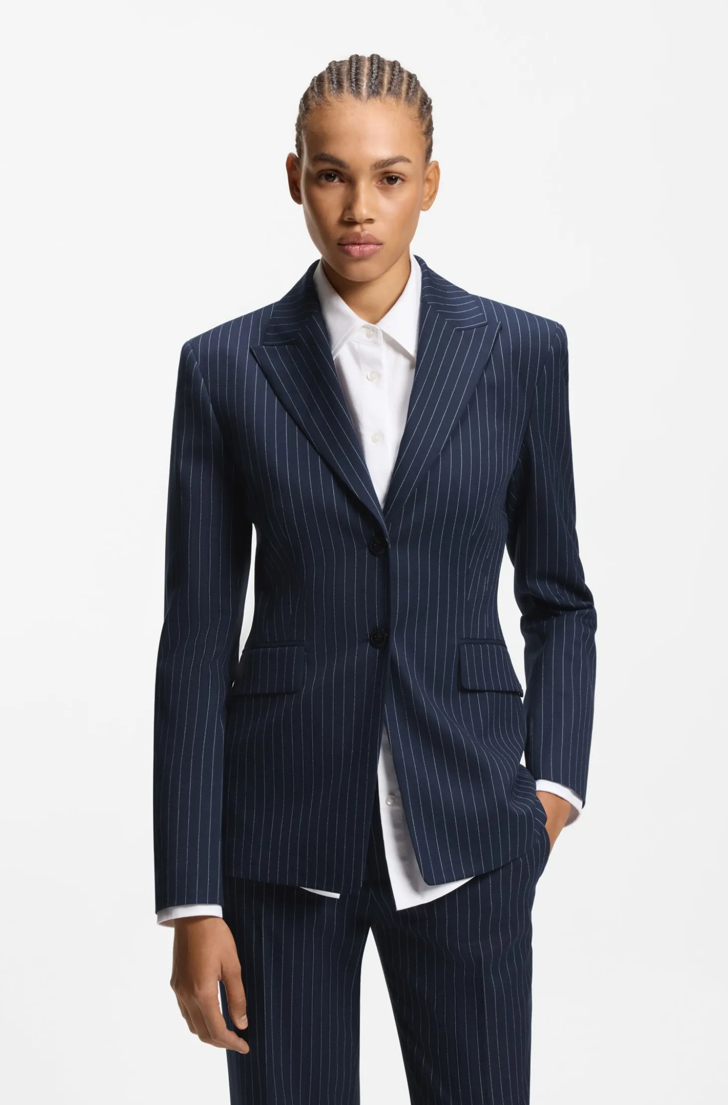 Regular-Fit Blazer mit Nadelstreifen