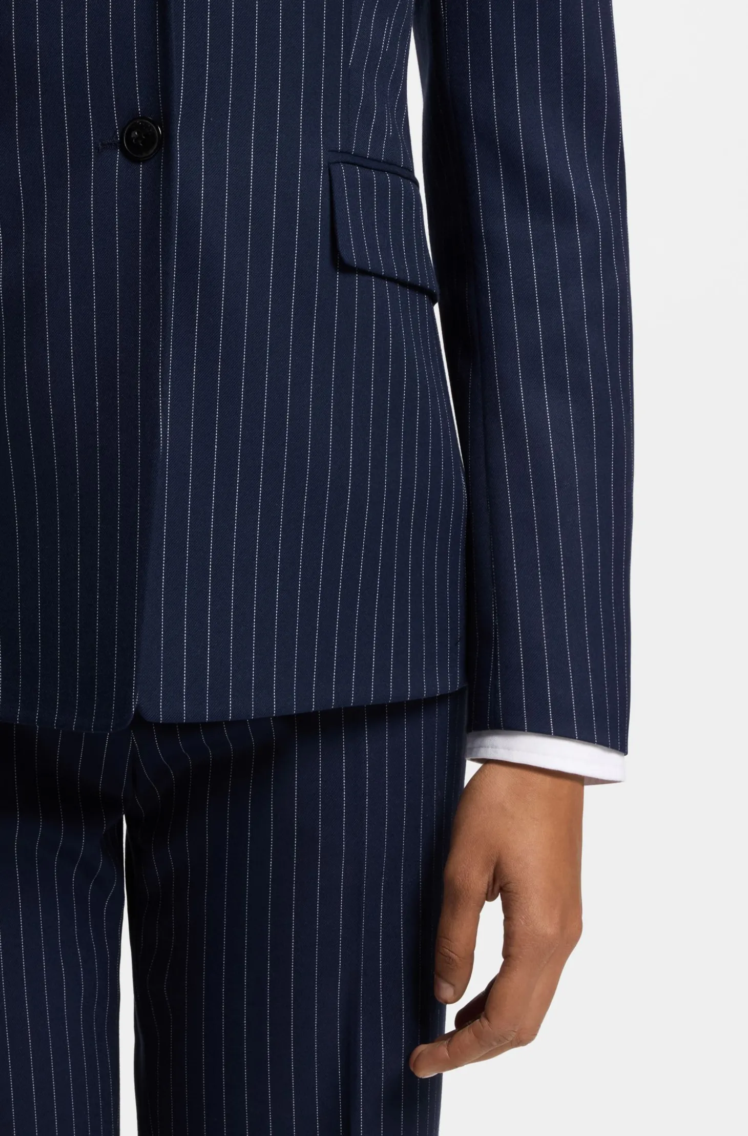 Regular-Fit Blazer mit Nadelstreifen