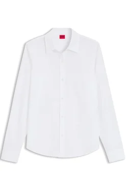 Regular-Fit Bluse aus Baumwoll-Popeline