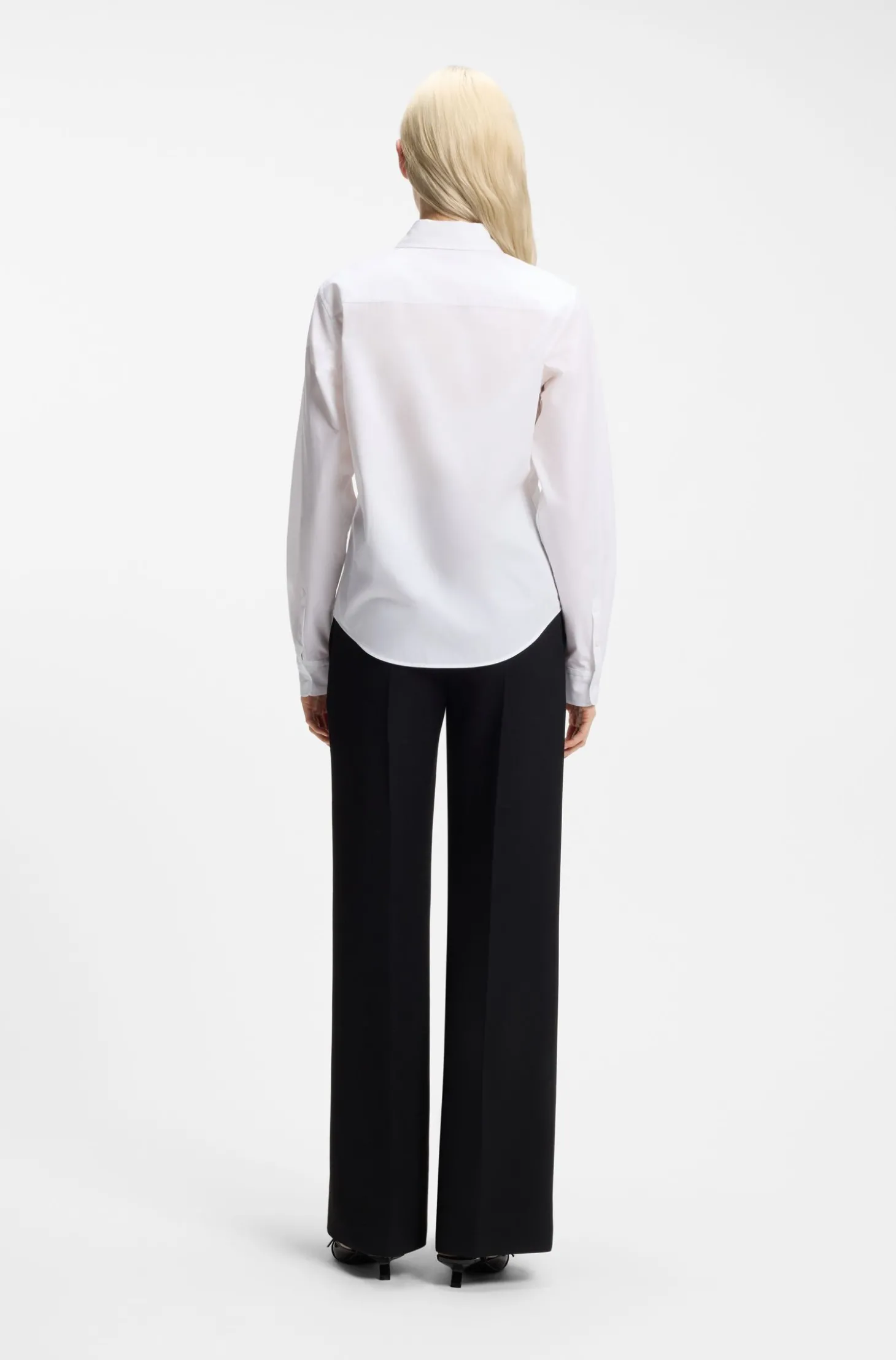 Regular-Fit Bluse aus Baumwoll-Popeline