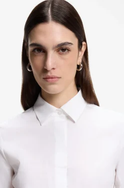 Regular-Fit Bluse aus Baumwoll-Mix