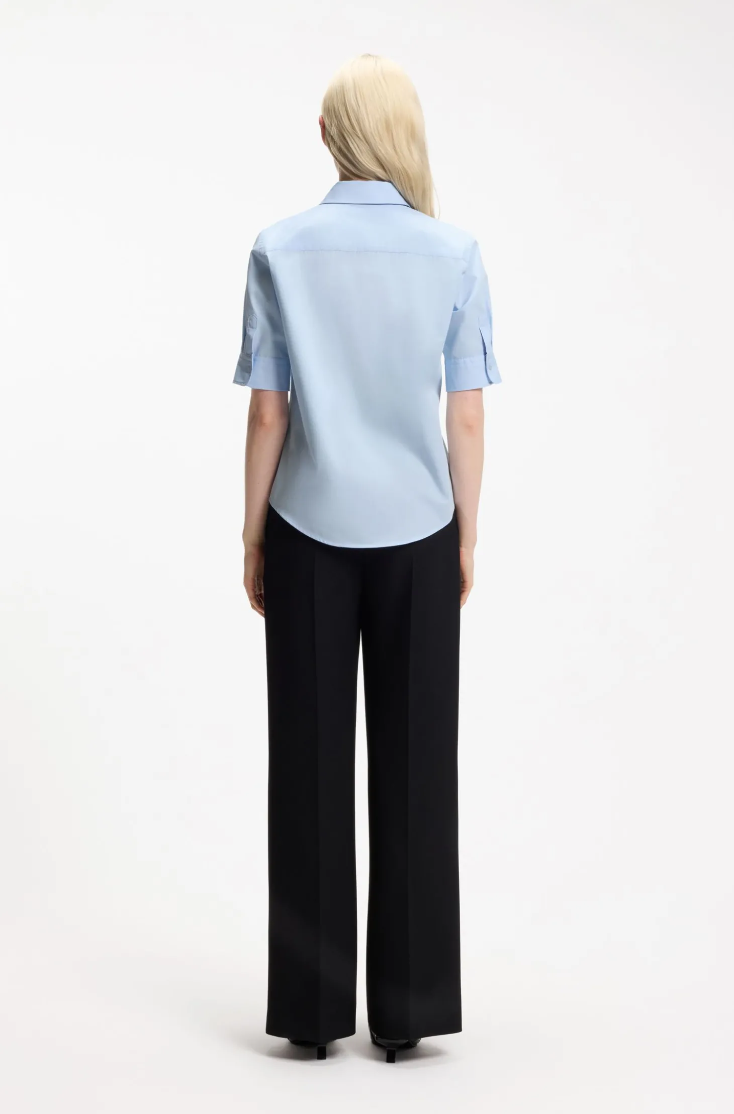 Regular-Fit Bluse aus leichtem Baumwoll-Canvas