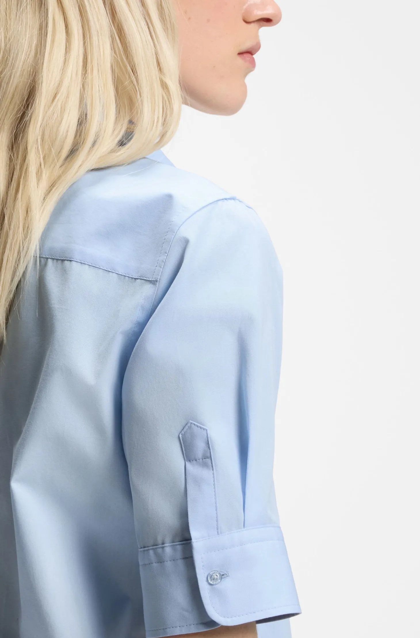 Regular-Fit Bluse aus leichtem Baumwoll-Canvas