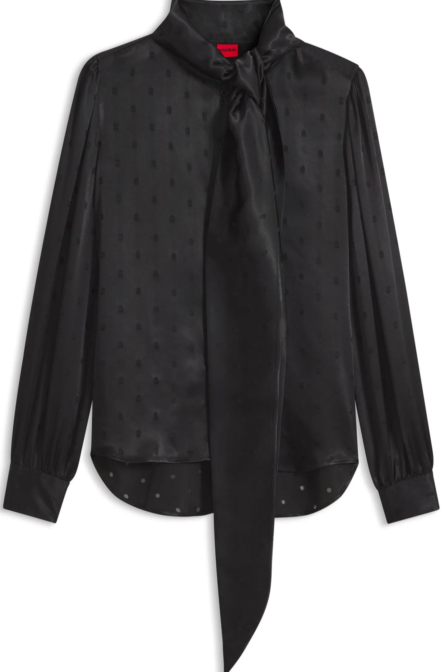 Regular-Fit Bluse aus Satin mit Ausbrenner-Print