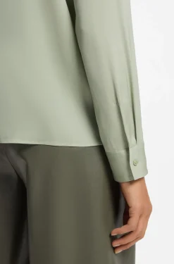 Regular-Fit Bluse aus Stretch-Seide