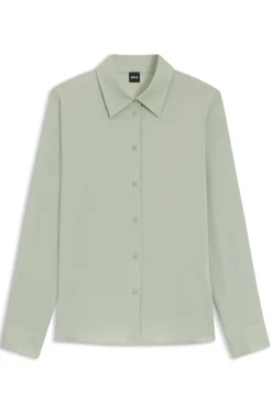 Regular-Fit Bluse aus Stretch-Seide