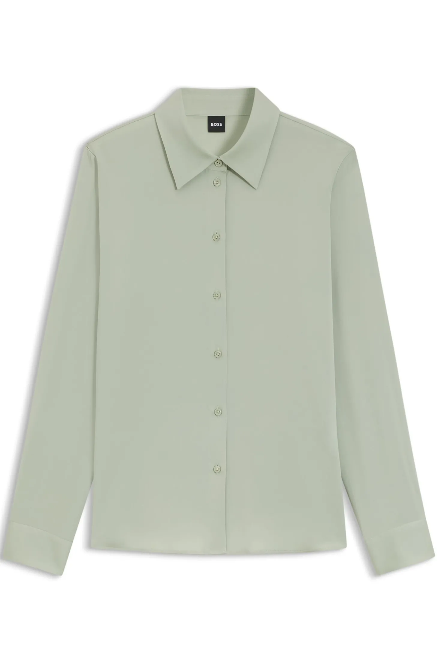 Regular-Fit Bluse aus Stretch-Seide