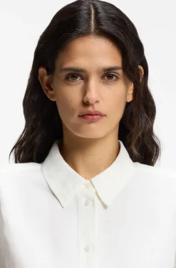 Regular-Fit Bluse mit umgeschlagenen Ärmelbündchen
