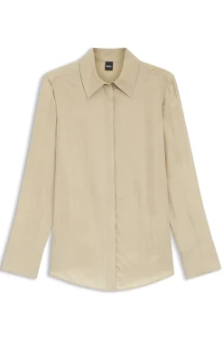 Regular-Fit Bluse mit verdecktem Verschluss