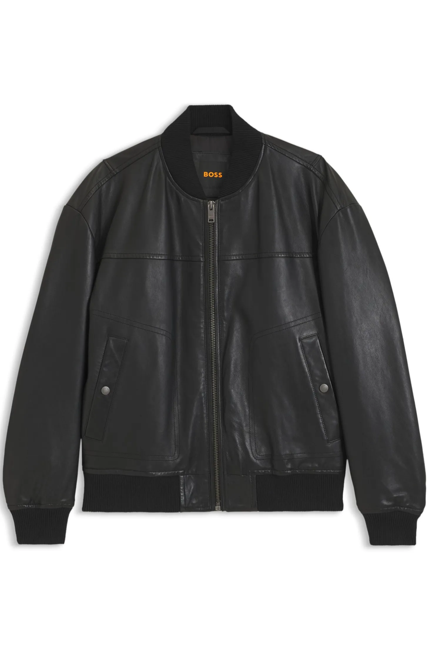 Regular-Fit Bomberjacke aus Nappaleder