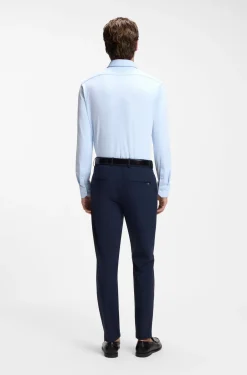 Regular-Fit Business-Hemd aus Stretch-Jersey