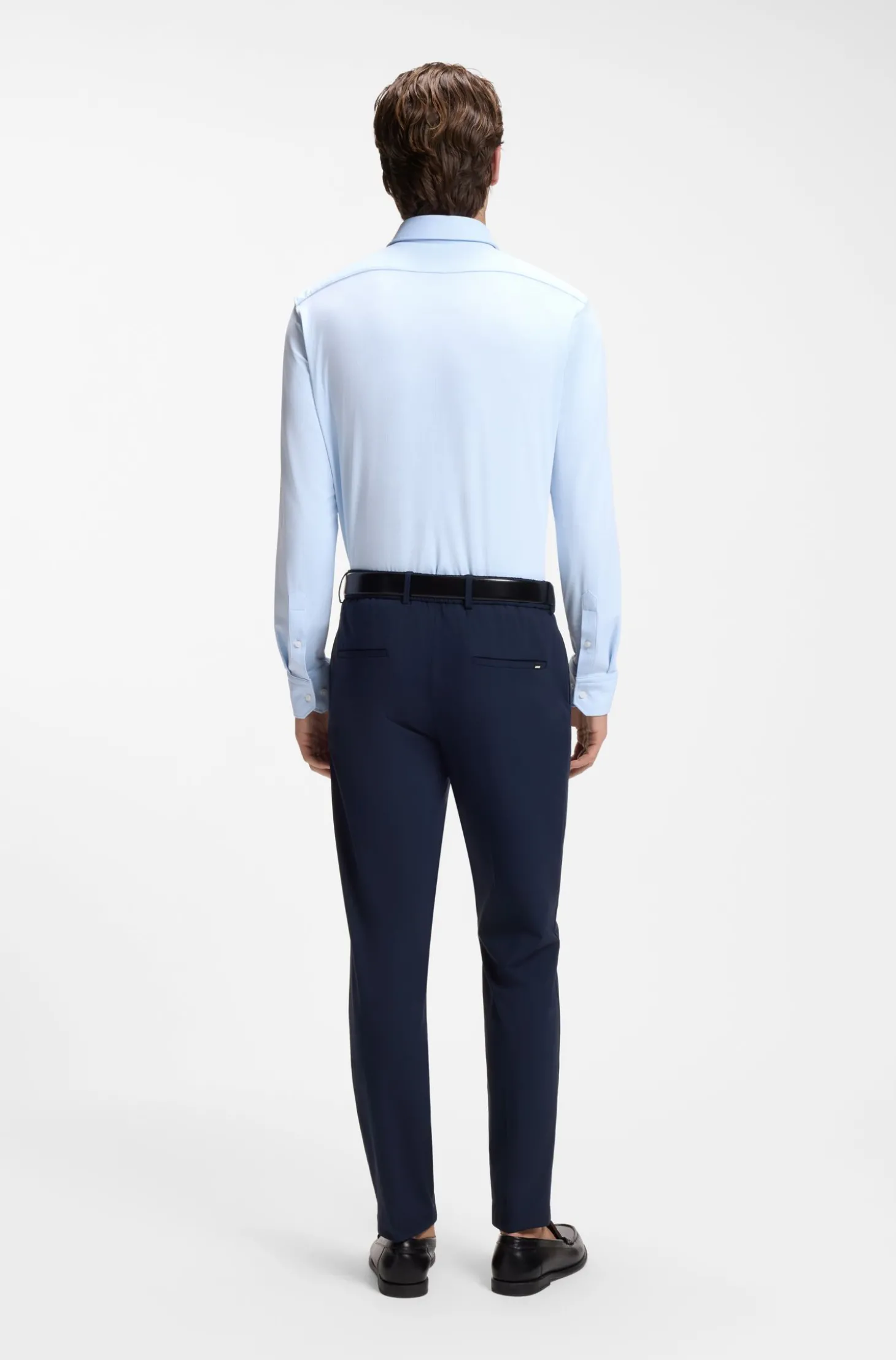 Regular-Fit Business-Hemd aus Stretch-Jersey
