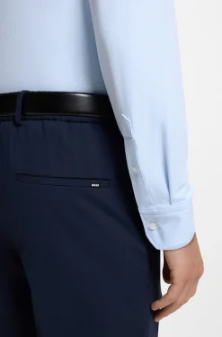 Regular-Fit Business-Hemd aus Stretch-Jersey