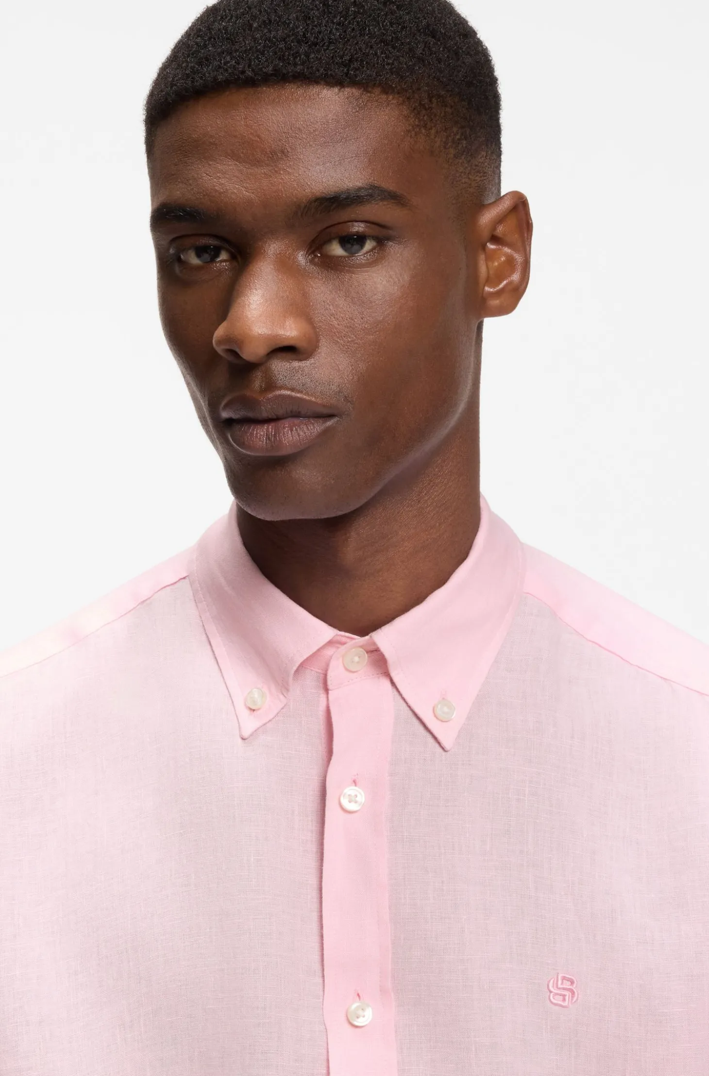 Regular-Fit Button-Down-Hemd aus Leinen