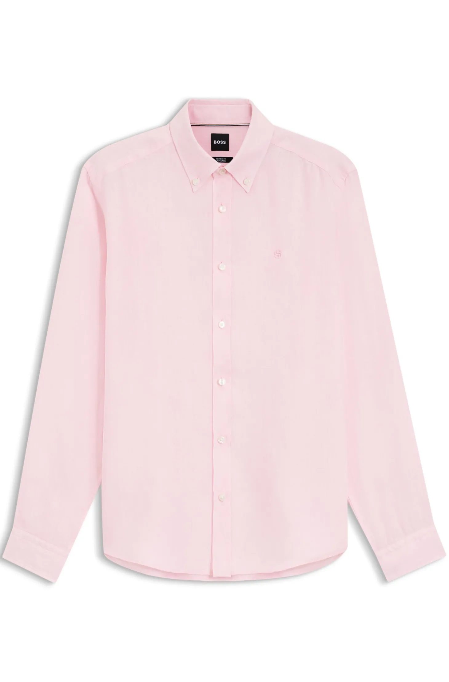 Regular-Fit Button-Down-Hemd aus Leinen