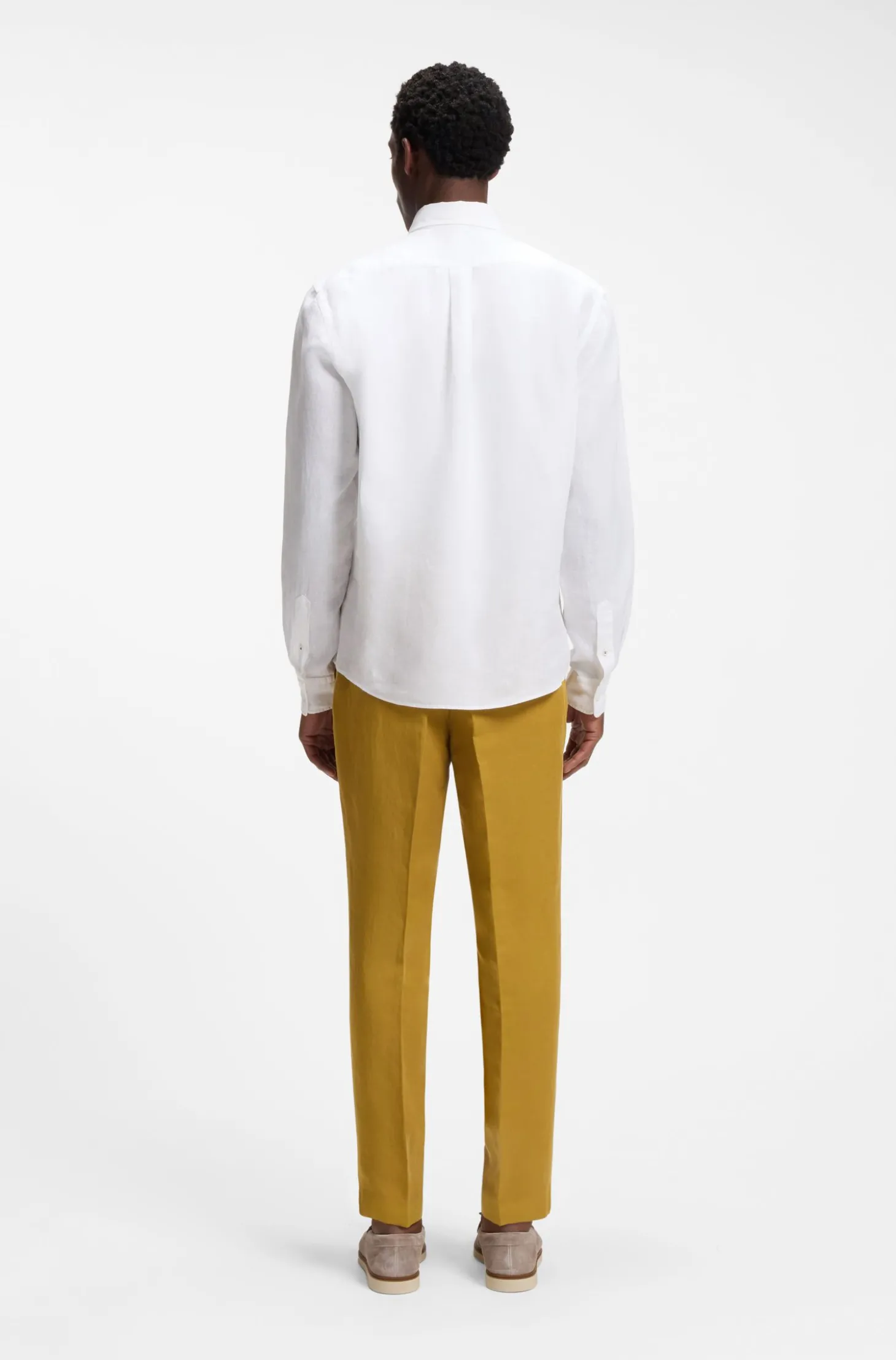 Regular-Fit Button-Down-Hemd aus Leinen
