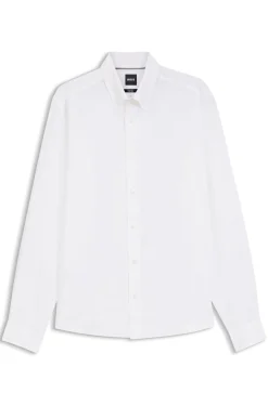 Regular-Fit Button-Down-Hemd aus Leinen
