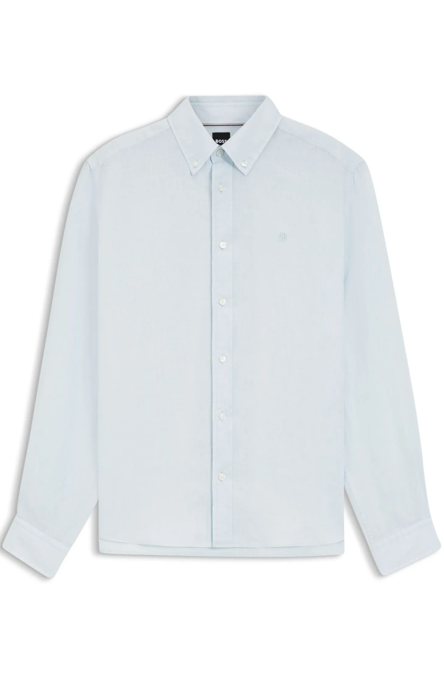 Regular-Fit Button-Down-Hemd aus Leinen