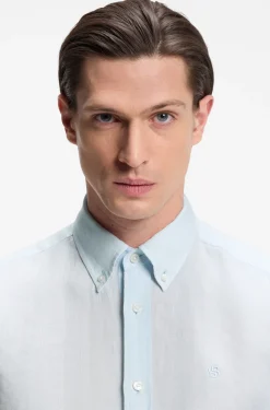 Regular-Fit Button-Down-Hemd aus Leinen