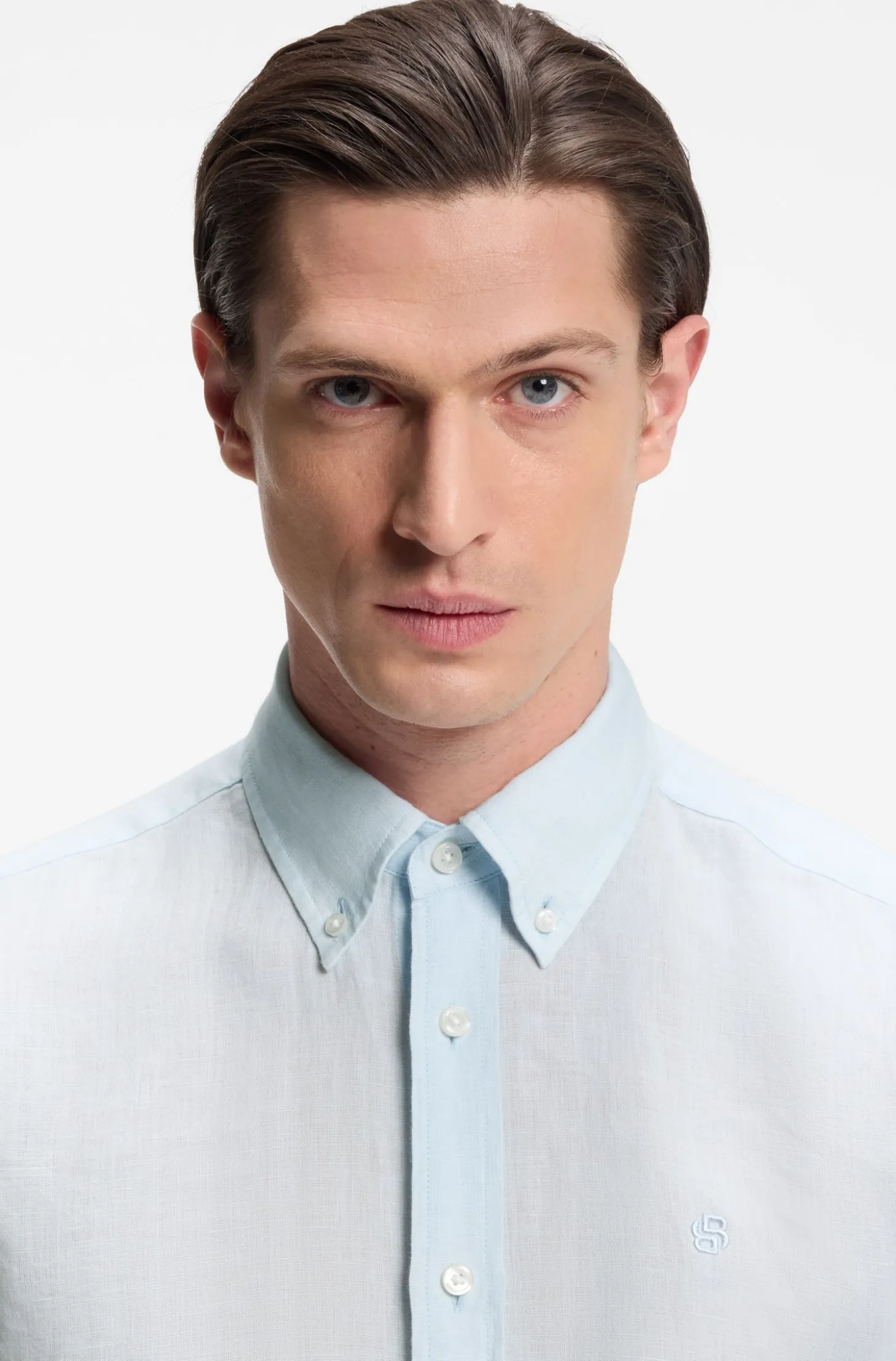 Regular-Fit Button-Down-Hemd aus Leinen