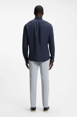 Regular-Fit Button-Down-Hemd aus Leinen