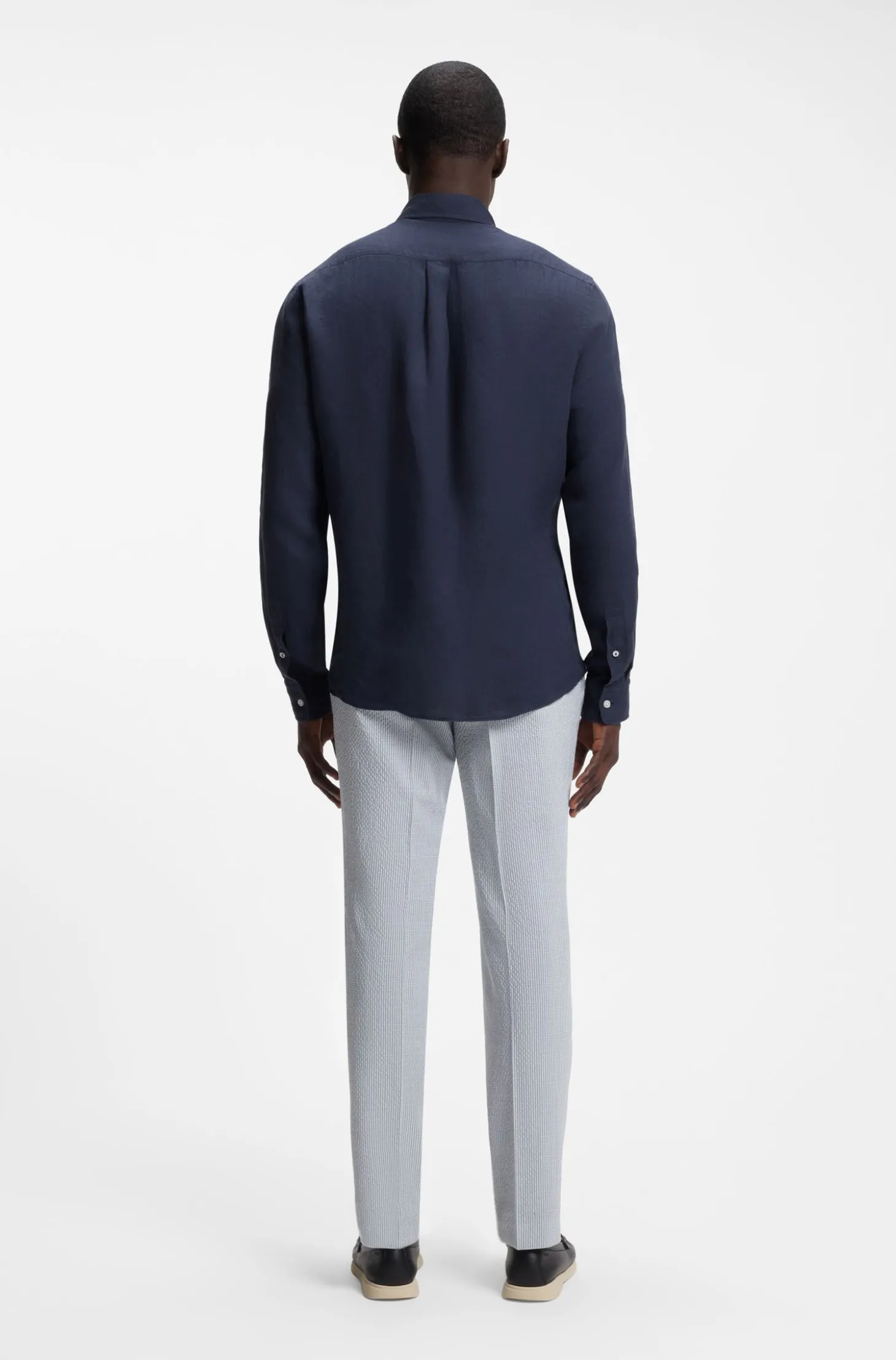 Regular-Fit Button-Down-Hemd aus Leinen