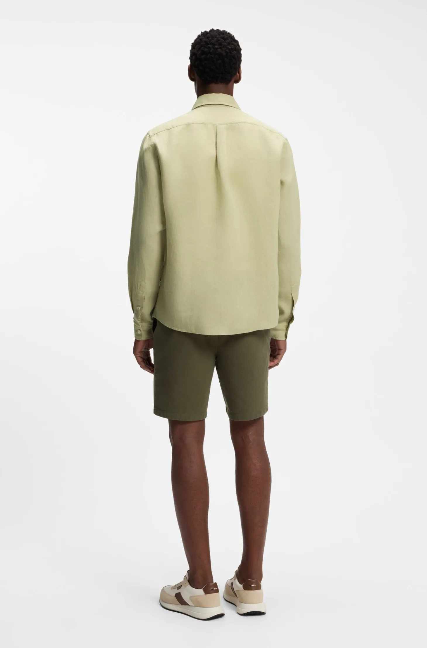 Regular-Fit Button-Down-Hemd aus Leinen