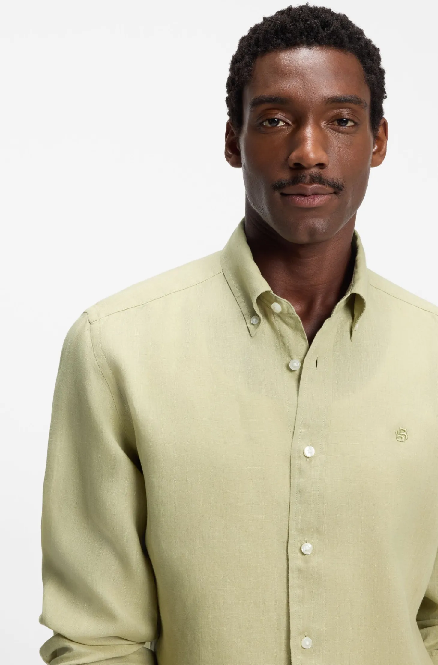 Regular-Fit Button-Down-Hemd aus Leinen