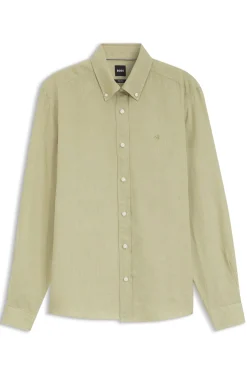Regular-Fit Button-Down-Hemd aus Leinen