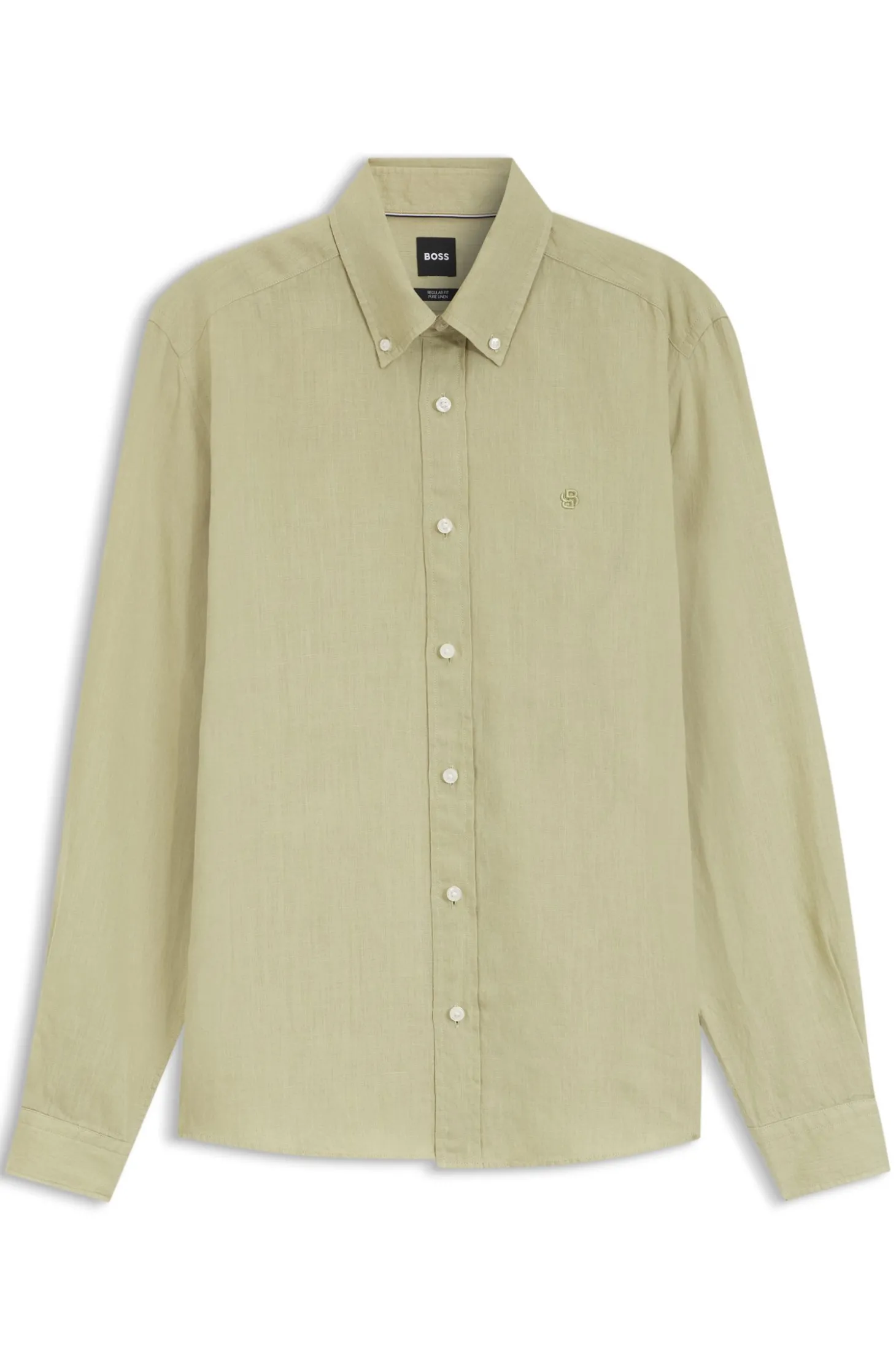 Regular-Fit Button-Down-Hemd aus Leinen