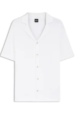 Regular-Fit Cardigan aus Baumwolle mit Streifen-Dessin