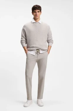 Regular-Fit Chino aus Popeline-Baumwoll-Mix