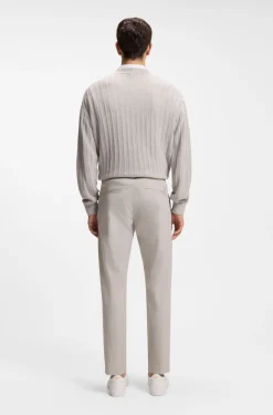 Regular-Fit Chino aus Popeline-Baumwoll-Mix