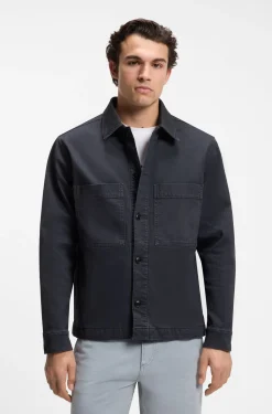 Regular-Fit Denim-Hemd aus Stretch-Baumwolle