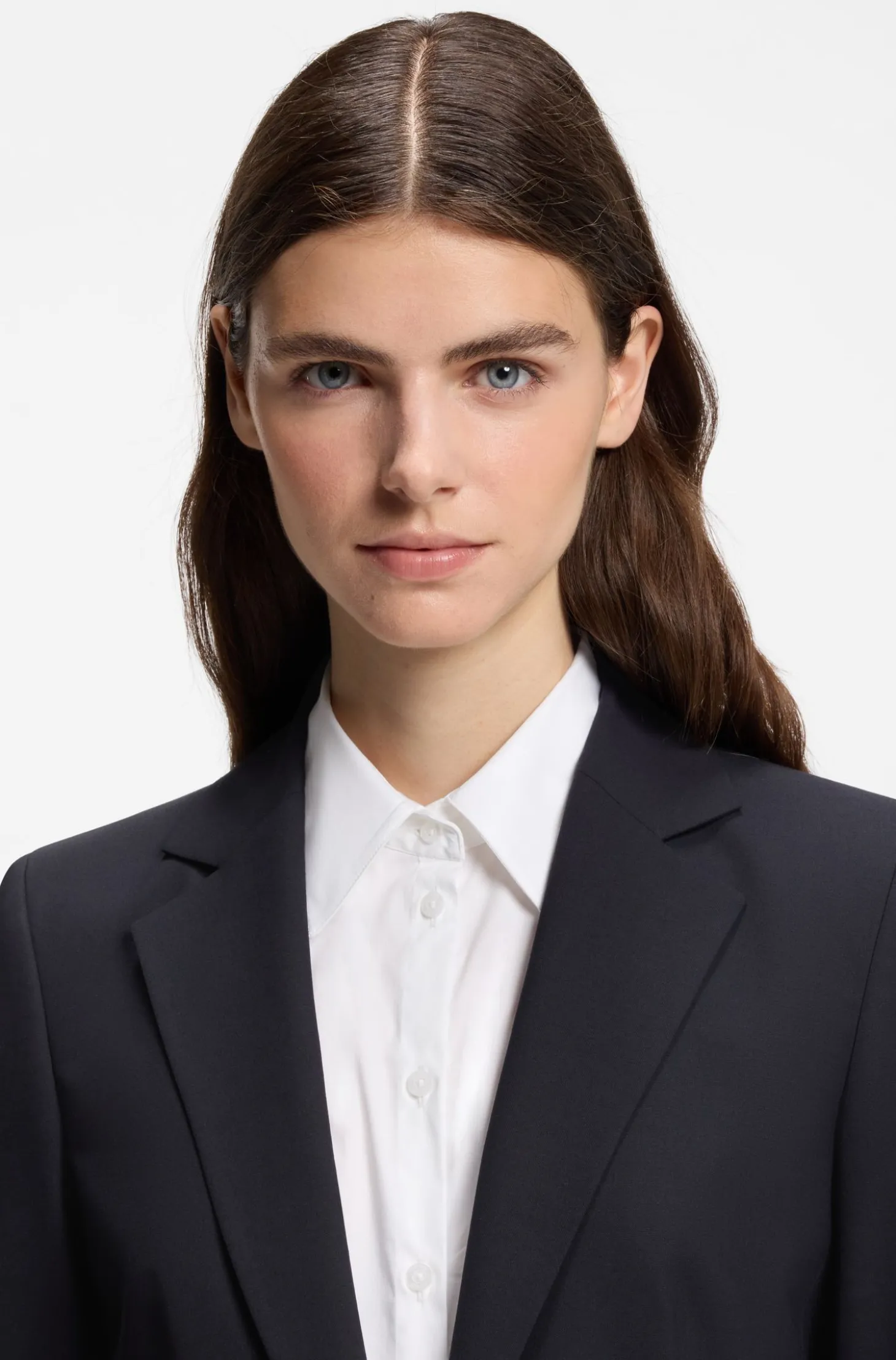 Regular-Fit Ein-Knopf-Blazer aus Stretch-Flanell