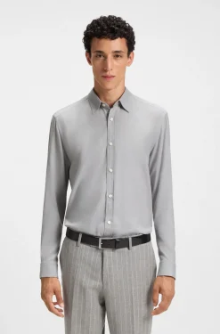 Regular-Fit Flanell-Hemd aus Baumwoll-Mix