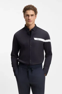Regular-Fit Hemd aus Baumwoll-Jersey