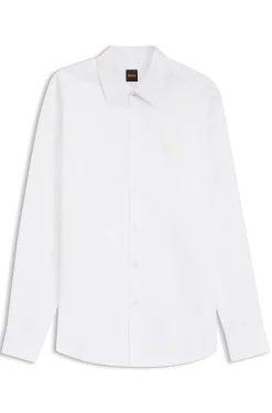 Regular-Fit Hemd aus Baumwoll-Twill mit Button-Down-Kragen