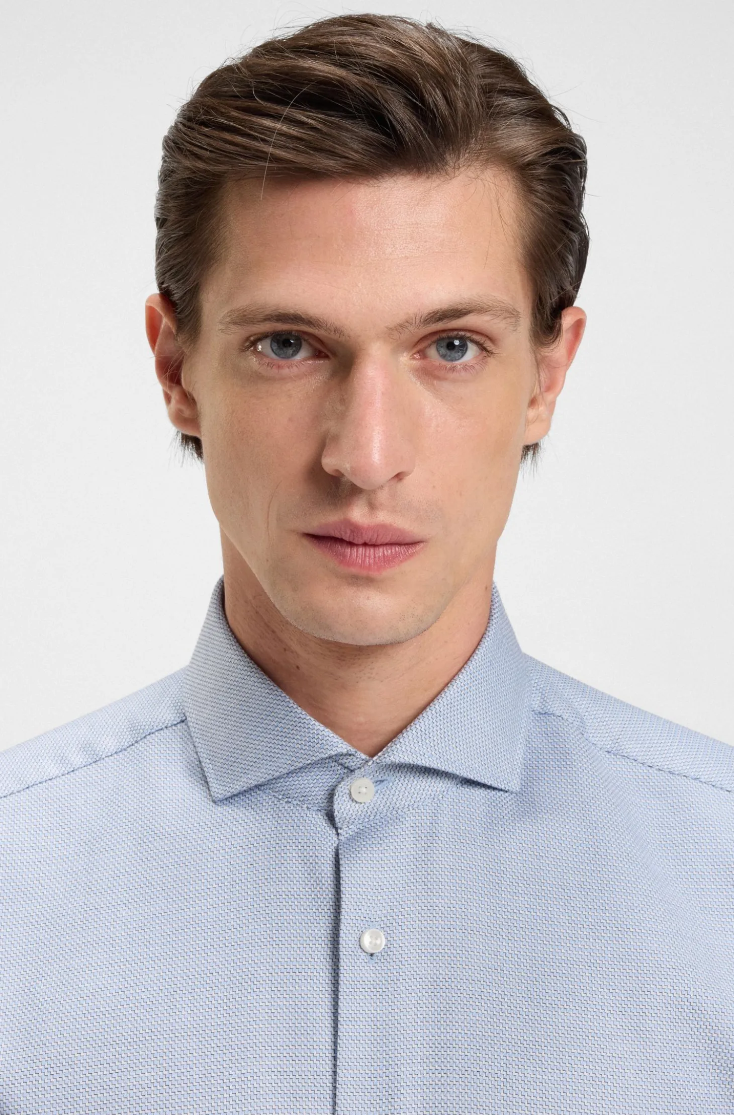 Regular-Fit Hemd aus bedrucktem Baumwoll-Twill