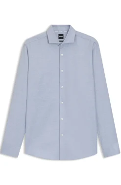 Regular-Fit Hemd aus bedrucktem Baumwoll-Twill