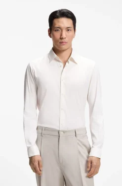 Regular-Fit Hemd aus funktionalem Stretch-Gewebe