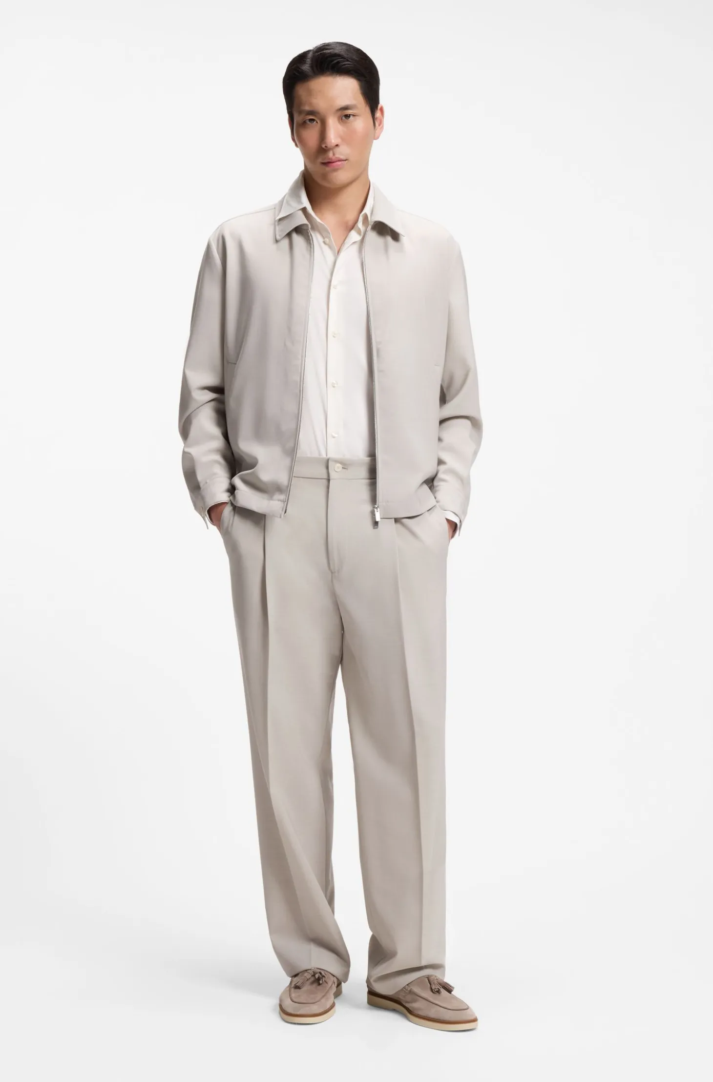 Regular-Fit Hemd aus funktionalem Stretch-Gewebe