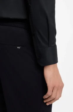 Regular-Fit Hemd aus funktionalem Stretch-Twill