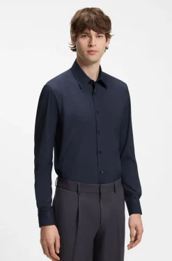 Regular-Fit Hemd aus funktionalem Stretch-Gewebe