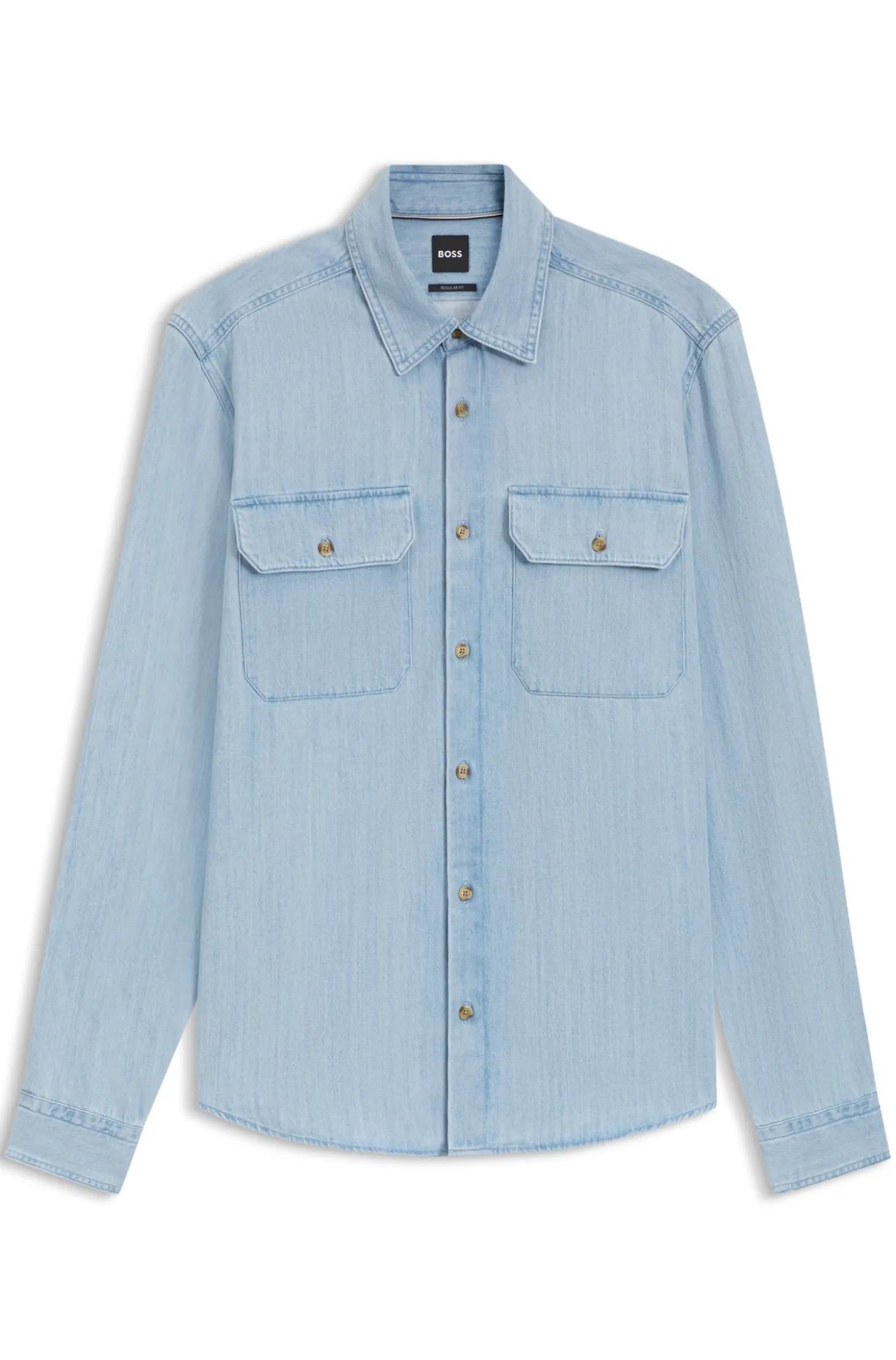 Regular-Fit Hemd aus indigo Denim