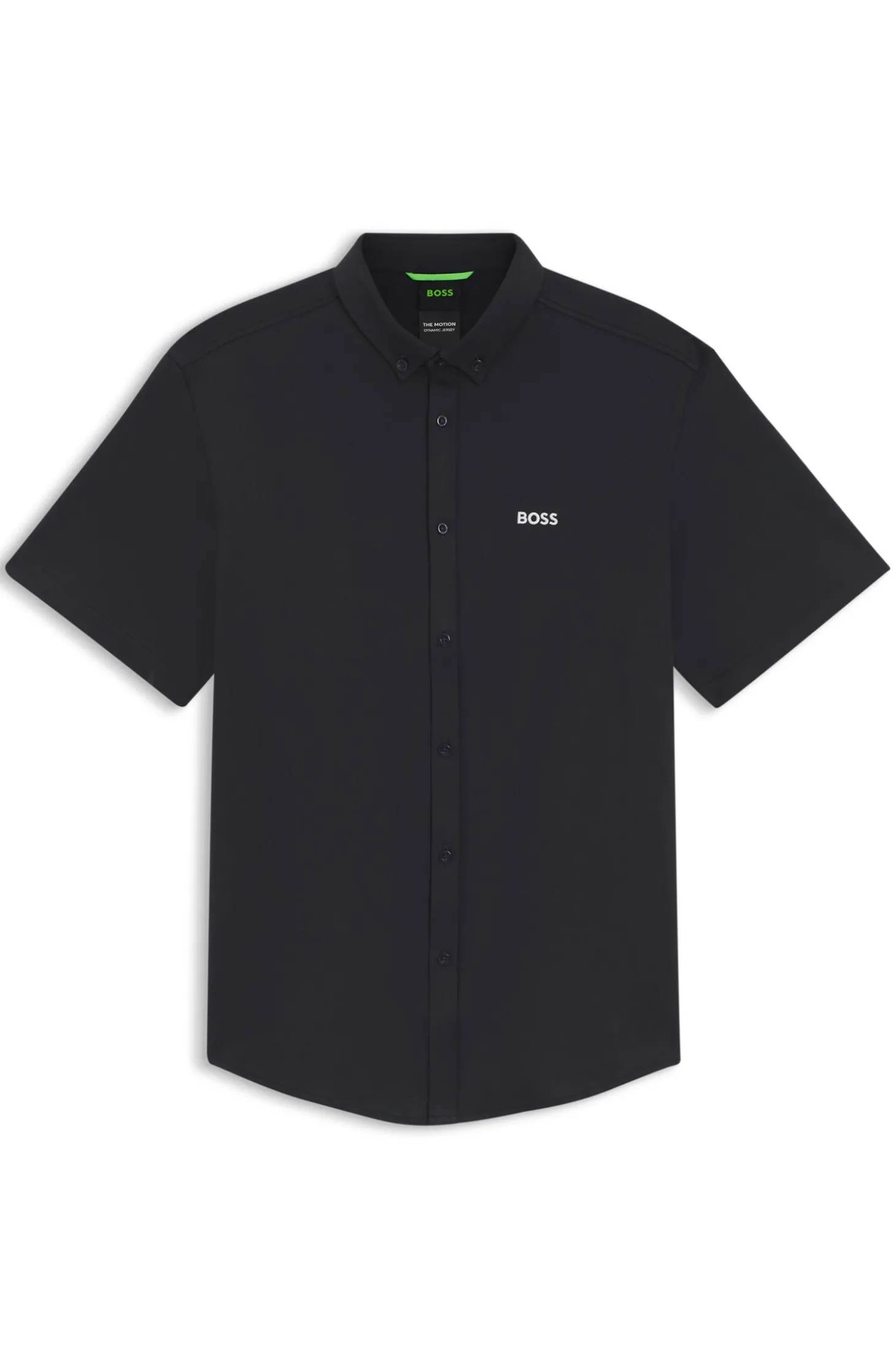 Regular-Fit Hemd aus knitterfreiem Baumwoll-Jersey