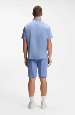 Regular-Fit Hemd aus knitterfreiem Baumwoll-Jersey