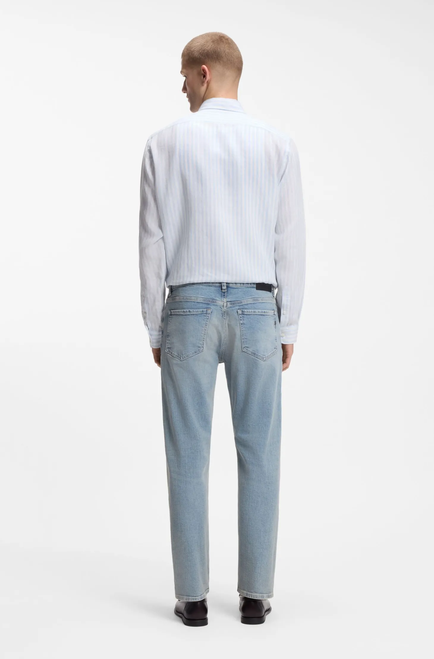 Regular-Fit Hemd aus Leinen mit Streifen-Muster