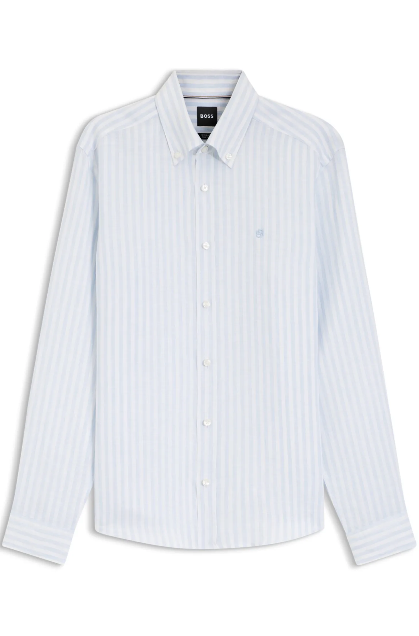 Regular-Fit Hemd aus Leinen mit Streifen-Muster