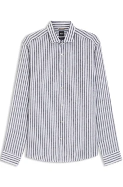 Regular-Fit Hemd aus Leinen mit Streifen-Muster
